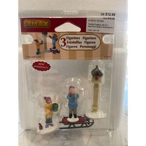 Lemax The Bird Feeders Set of 3 Figurines Christmas Village 12015 New!